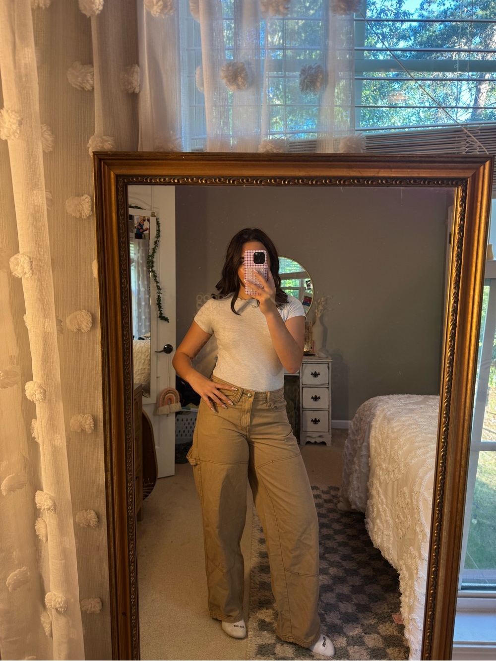 Target High-Rise Wide Leg Cargo Jeans - Khaki